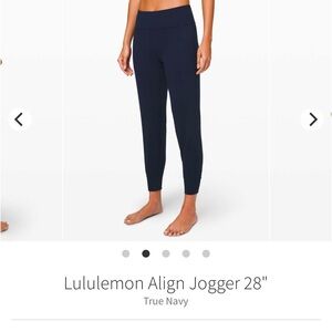 Lululemon Align Jogger 28" True Navy